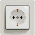 Sedna socket outlet (white insert, white glossy frame)